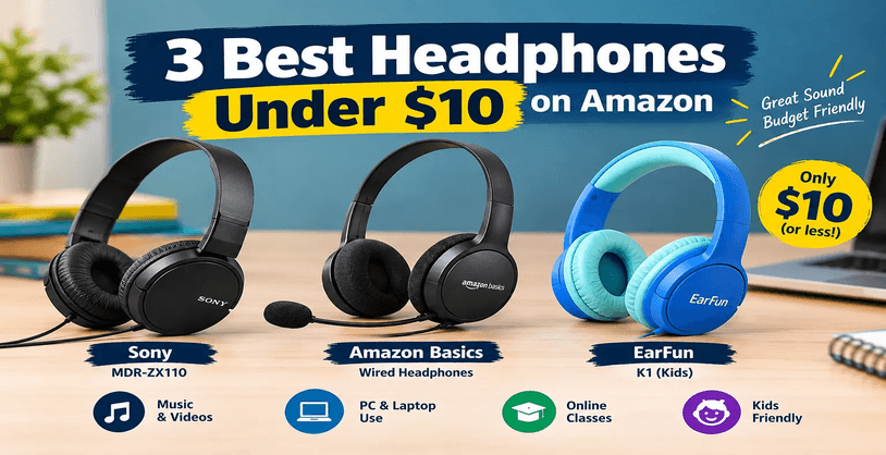 3 Best Headphones Under $10 on Amazon