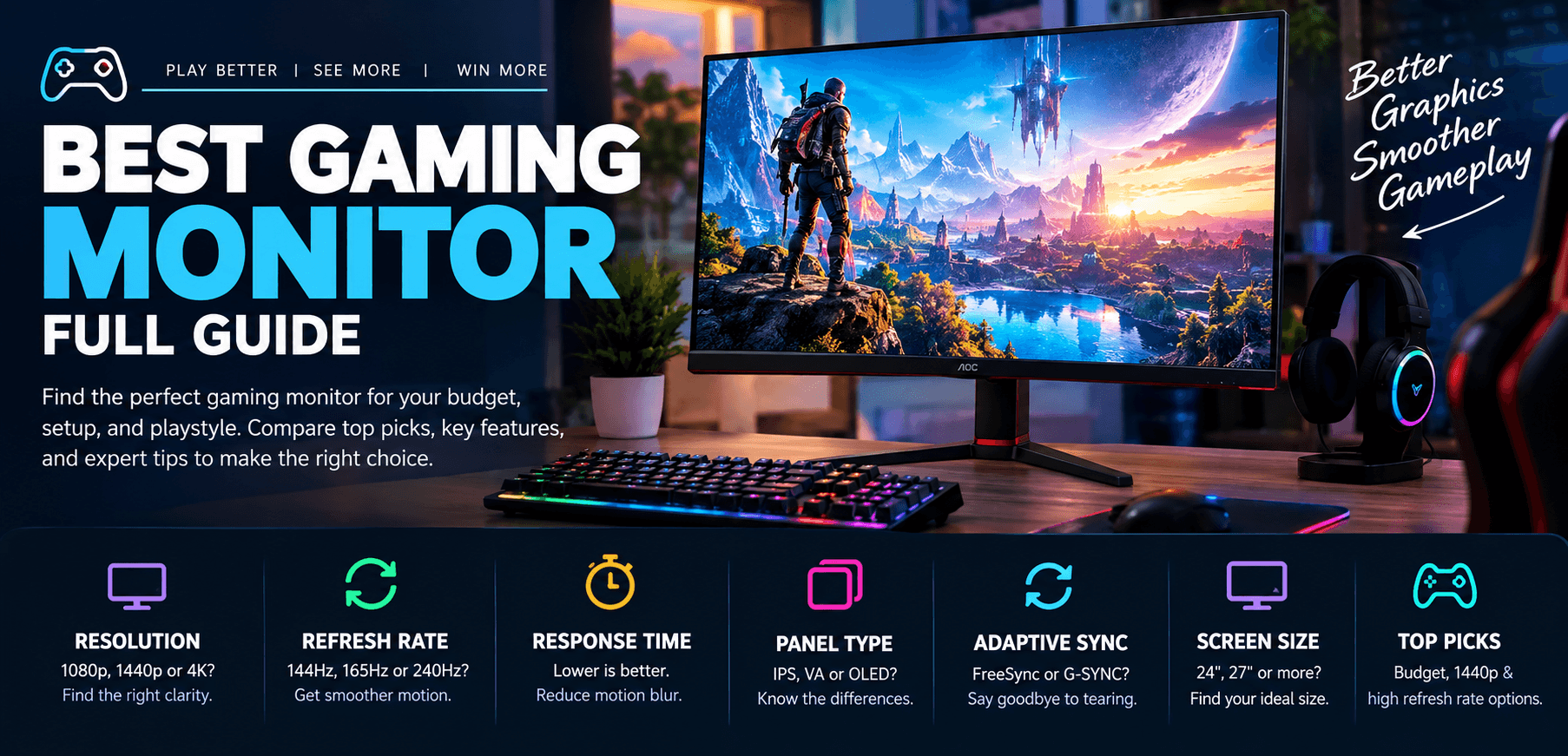 Best Gaming Monitors in 2026: Budget, 1440p and High Refresh Rate Picks